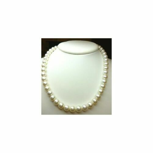 Collier Vintage Biche De Bere – 6 Rangs De Perles Blanches – Métal Argenté (étain) – Années 90 – Longueur 41-45 Cm – Occasion