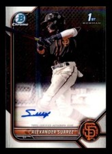 2022 Bowman Chrome #CPA-ASR Alexander Suarez Giants 1st Bowman Rookie Auto