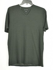 John Varvatos Miles Short Sleeve Slub V-Neck with Cut Raw