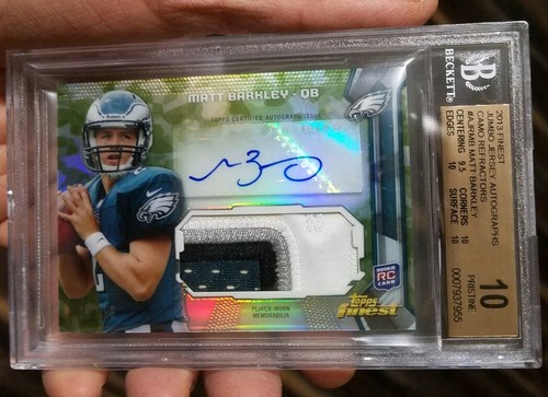 2013 Matt Barkley RC CAMO 4 Color Patch Autograph Auto BGS 10 PRISTINE eBay 1/1 - Bild 1 von 3