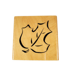Vintage Anita's Wood Mounted Rubber Stamp-Fall Leaf- Size E