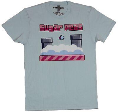 The Bravest Warriors Adult New T-Shirt - Sugar Peas Flappy Catbug Game Screen