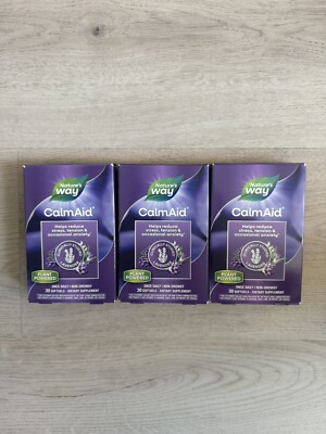 3 Pack Nature s Way Calm Aid Vitamin Softgel - 30count EXP 09/2026 FREE SHIPPING