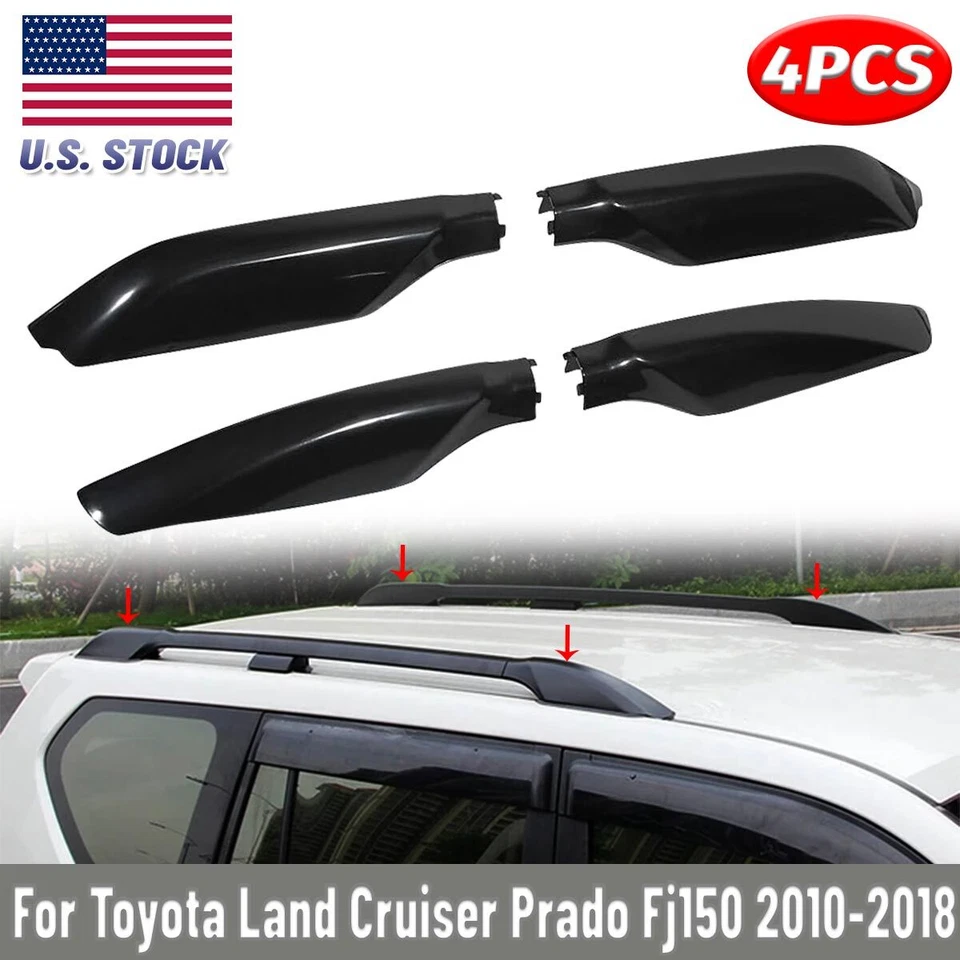Roof Rack Rail End Cover Shell Cap For Toyota Land Cruiser Prado FJ150 2010-2018 Foto 2 de 4