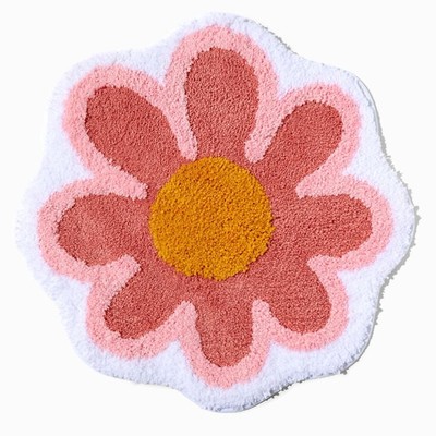 Pink Daisy Flower Shaped Plush Rug NEW Icing Girls Soft Cute Carpet $30 MSRP