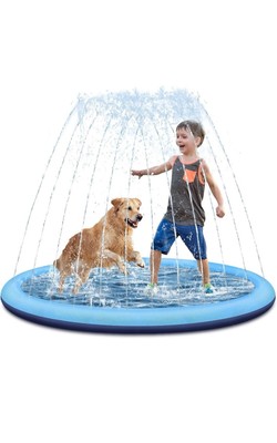LATERN Spritzpad für Kinder und Hund, 170 cm verdickte Spritzspielmatte rutschfest