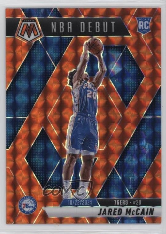 2024-25 Panini Mosaic NBA Debut Orange Prizm /249 Jared McCain #263 Rookie RC