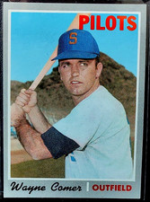 1970 Topps Wayne Comer #323 Seattle Pilots NMT-MT