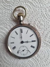 Antike Taschenuhr  Remontoir Cylindre 10 Rubis 800 Silber  Werk läuft Sammler