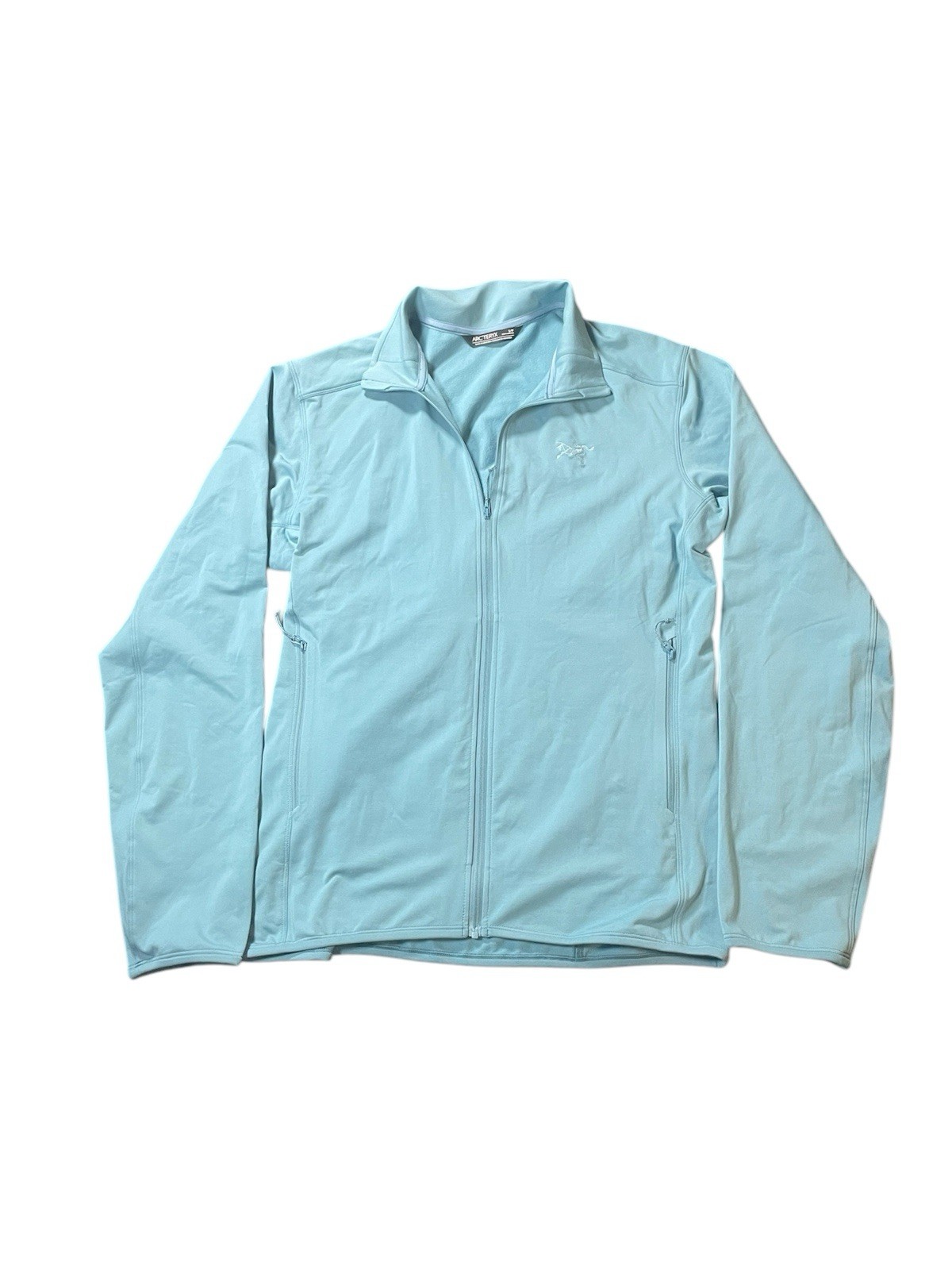 Maglione uomo Arc'Teryx Polartec blu chiaro full zip taglia small