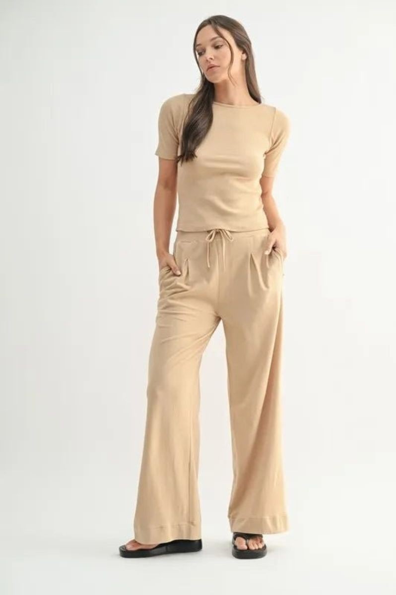 Vintage Ease Pima Cotton Tee & Pant Set