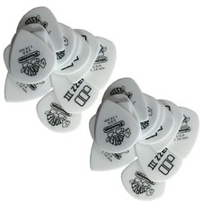 Dunlop Guitar Picks 24 Pack Tortex White Jazz III Size 1.14mm 478P1.14