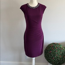 NWOT Ralph Lauren sleeveless embellished cocktail dress. Size 4 Color Marsala.