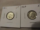 1964 SILVER DIME PAIR---FREE SHIP-YOU DECIDE GRADE TWO DIMES