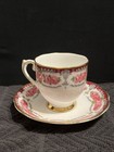 Vintage Demitasse Roslyn Buckingham Pattern Cup & Saucer Gold Trim Bone China — photo 1