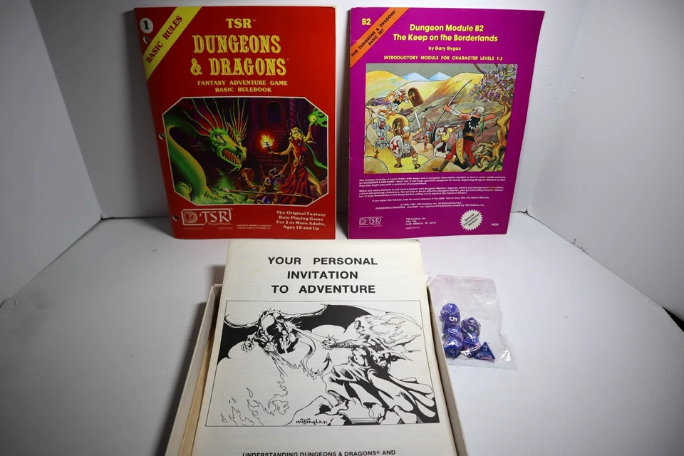 Vintage TSR Dungeons & Dragons Basic Set 1011 EXIB Unused 1981 1st Print Purple - Image 3 of 4