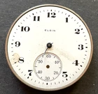 Antique 1921 Elgin Grade 303 Pocket Watch Movement Parts Good Balance 12s 7j
