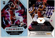 Kai Jones 2021 Prizm Draft Fireworks Silver #12 Texas Hornets Mavericks RC