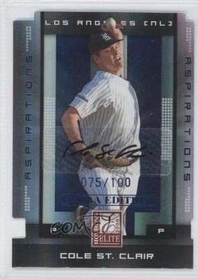 2008 Donruss Elite Extra Edition Aspirations Die-Cut /100 Cole St Clair Auto 0a1