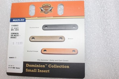 61400603 NEW OEM HARLEY-DAVIDSON DOMINION DERBY COVER BRONZE INSERT