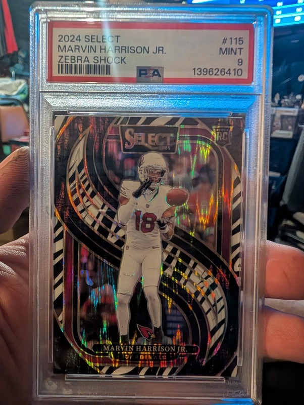 2024 Panini Select-Premier Level Marvin Harrison Jr. #115 Zebra Shock Prizm (RC)