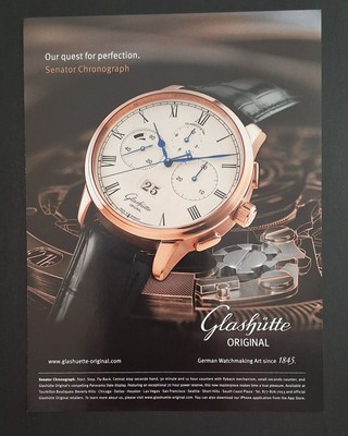 Glashutte Senator Chronograph Men's Wristwatch Handmade Germany Watch - 2014 AD