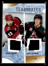 2021-22 Upper Deck Artifacts Tundra Teammates Duos Conor Garland / Jakob