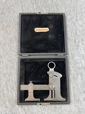 Starrett No. 459 Cutter Clearance Gage & Felt Lined Case Collectible USA Vintage