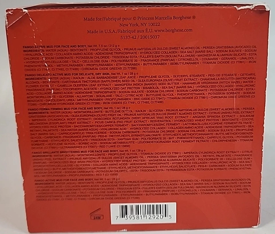 Borghese Roma Fango Mud Face and Body 5 Piece Set NOS - Image 4 of 4