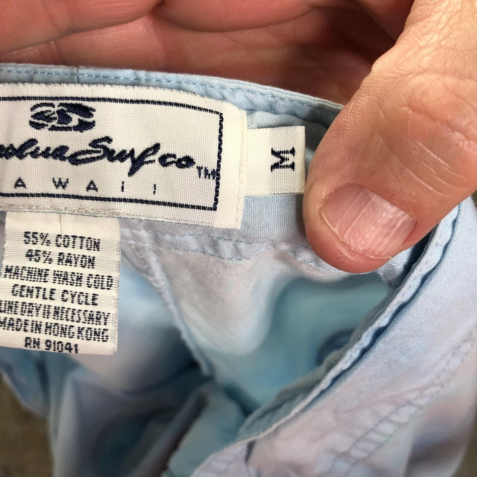 Pantalones Cortos Honolua Surf Co Para Hombre Medianos Azul Blanco Hawaiano Floral Palmera Playa Foto 4 de 4