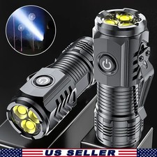 1/2x Mini Flashlight Rechargeable USB C Charging, EDC Flashlight 5 Modes  Clip