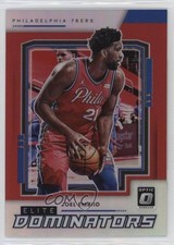 2021 Panini Donruss Optic Elite Dominators Red Prizm 40/99 Joel Embiid #4 14t3