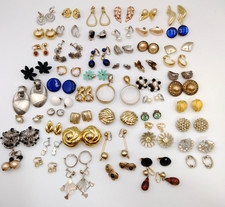 Lot Of 55 Clip On Screw Back Earrings Vintage-Modern Most Wearable