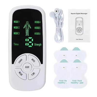 Micro Pulse Massager for Body 4 Electrode Patches 6 Modes 15 Levels LCD Display