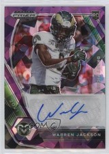 2021 Panini Prizm Draft Picks Purple Ice 66/99 Warren Jackson #DPA-WAJ Auto 6wp