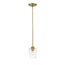 Z-Lite Joliet 1 Light Mini Pendant, Olde Brass - 473MP-OBR