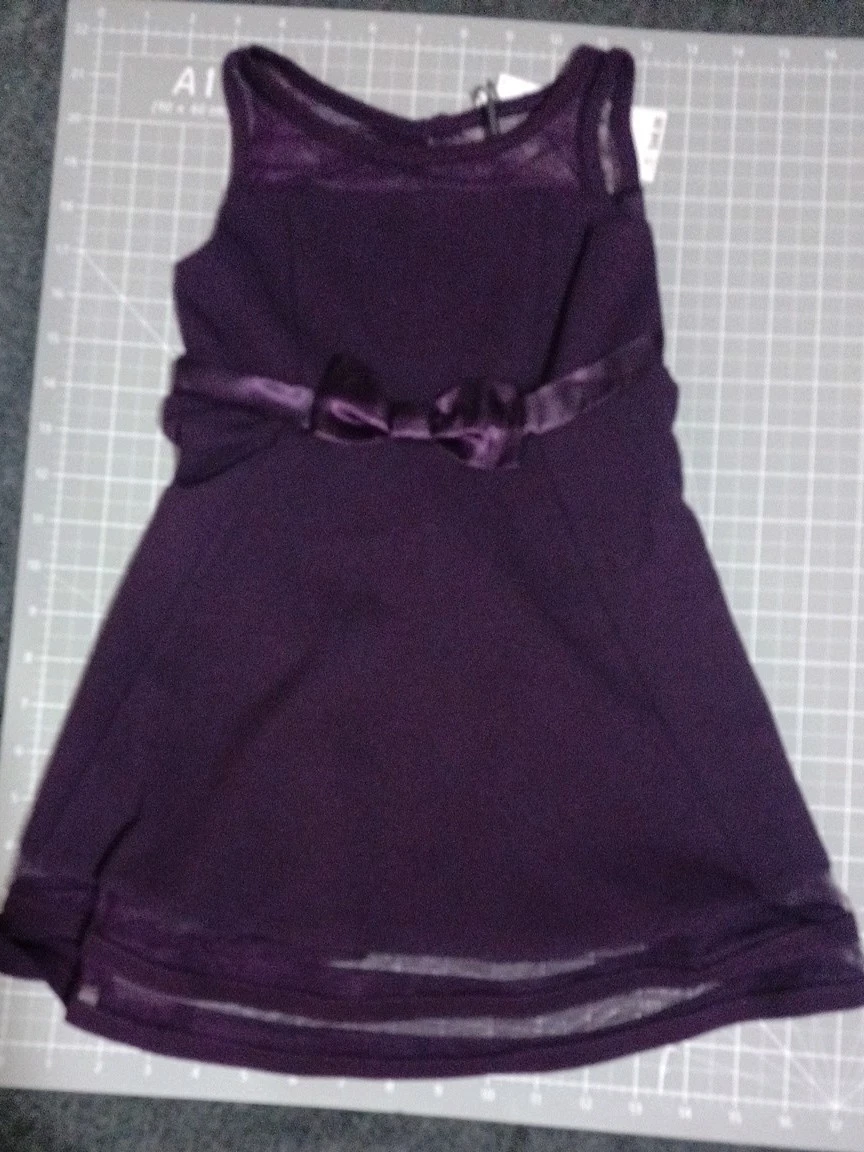 New W Tags Calvin Klein Girls Party Dress Sz 4T Purple MSRP $68 Two Available