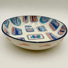 Novelty Sardine Ceramic Bowl Serving Dish Fish Design Coastal Kitchen Decor