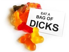 A granel - 8x Eat a Bag of Dicks - 100% Anonymous Gallinas Noche Gummy Caramelo Broma Correo