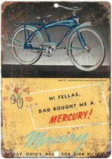 Mercury Bicycle Vintage Advertising Reproduction Metal Sign B70