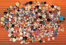 Vintage 60's Button Collection Matching Designs Retro Bundle Seamstress PROP