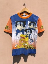 Vintage 2000s Digimon Anime Manga AOP All Over Print T-shirt Sz S