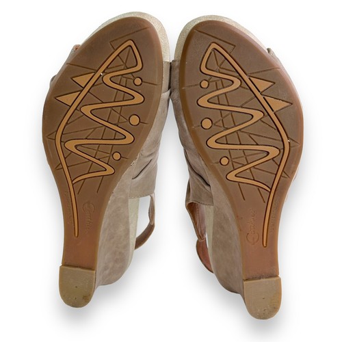 Earthies Keilabsatz Sandalen Gr. 10 Bonaire Too Leder Slouch offene Zehenpartie Schlinge zurück - Bild 10 von 11