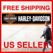 Harley Davidson Motorcycle 2x8 ft Garage Sign Banner Flag Mount Garden Grommets