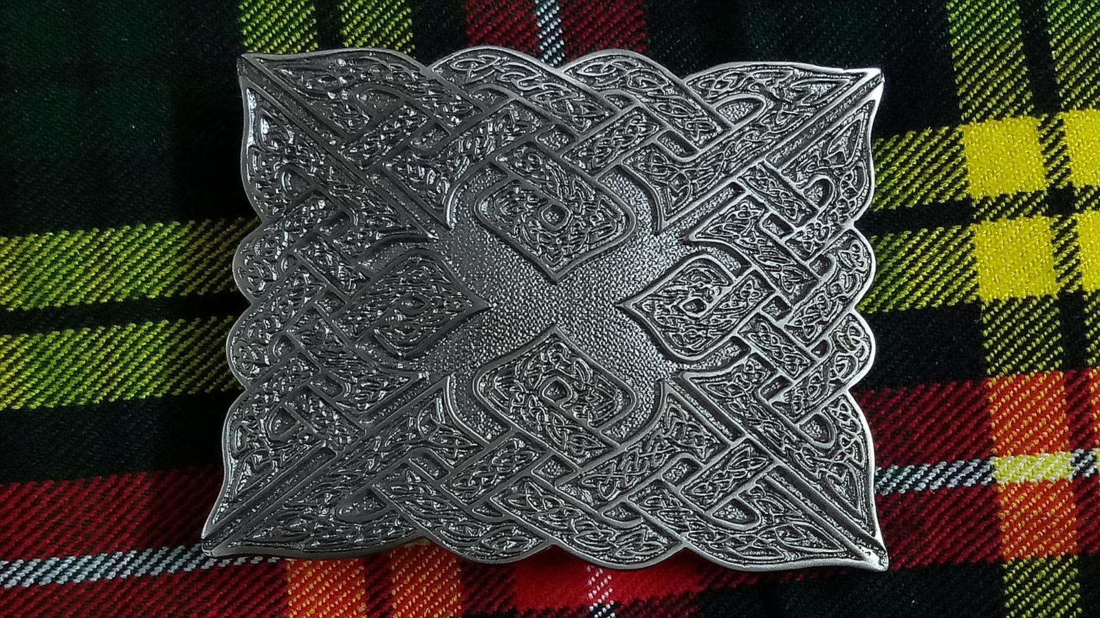 New Celtic Raised Kilt Belt Buckle Silver Antique Finish/Scottish Belts