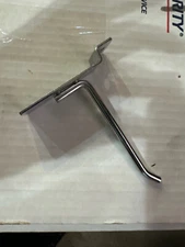 4 inch Chrome Peg Hook for Slatwall (Slatwall Hook) - 40 Pack