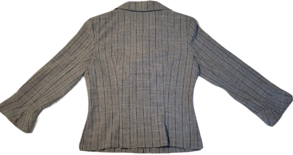 Traje Blazer Brioche Gris Tartán Manga Larga Para Mujer Talla 7/8 Foto 3 de 4