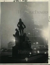1972 Press Photo Statues-Ghostly city founders at Union Passengers Terminal