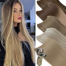100 Invisible Real Thick As Human One Piece Wire in Hair Extensions Nano Ring