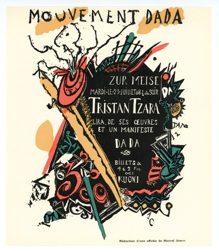 Marcel Janco Poster "Mouvement Dada"